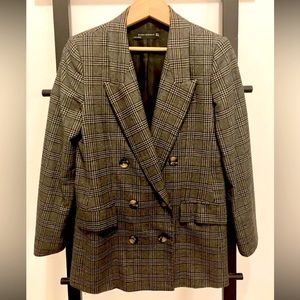 ❤️ Classic gray check jacket ZARA